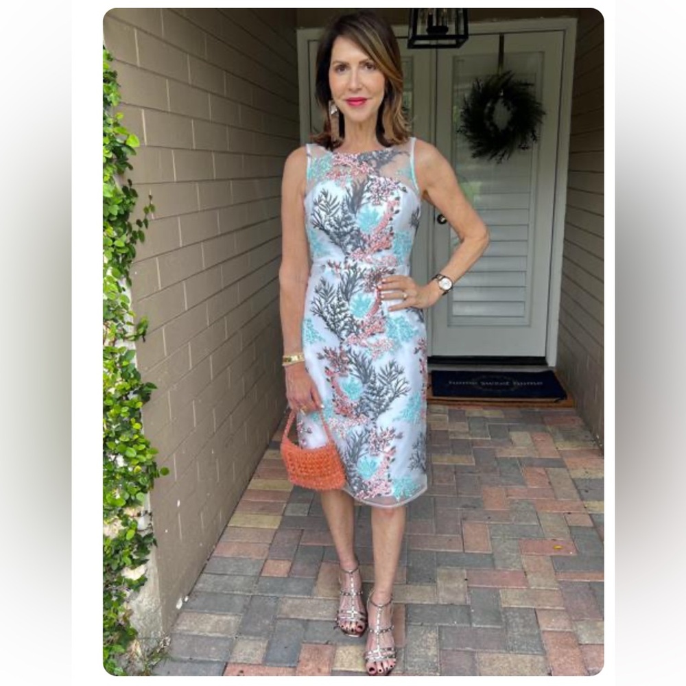 ☀️Nicole Miller embroidered floral dress NWT